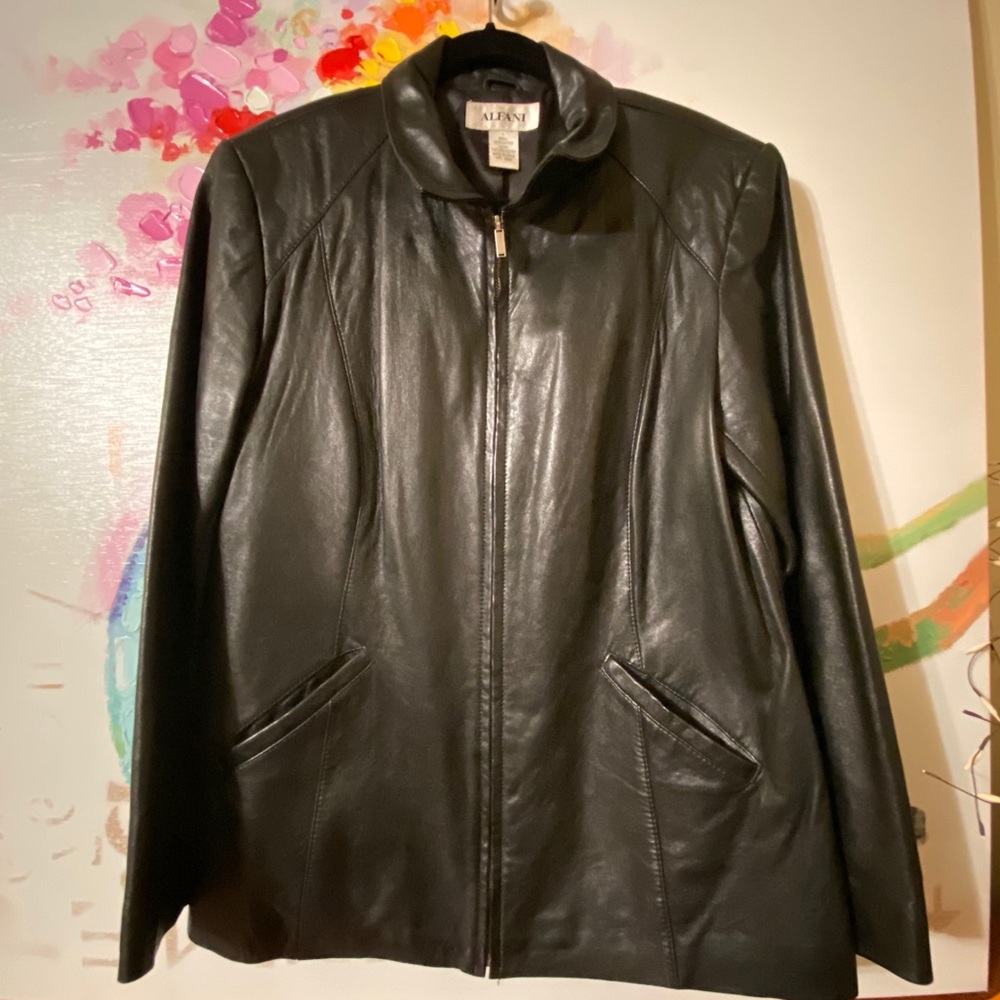 Alfani butter soft genuine leather women’s jacket